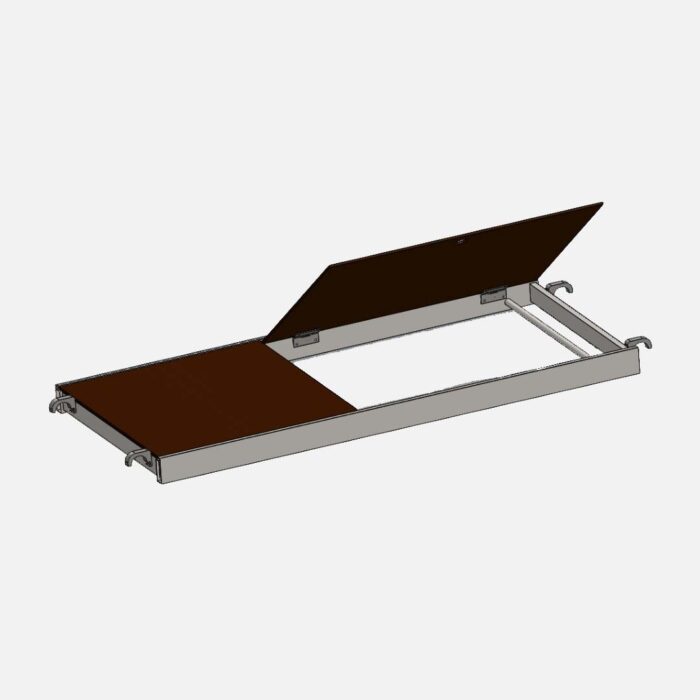 Plancher alu-bois à trappe 1,60 m